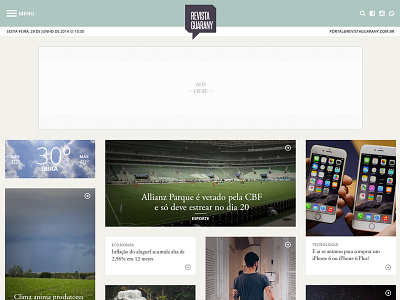 Revista Guarany Website blog flat interface magazine pastel site ui website