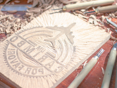 Um Carimbo, Por Favor! Branding Process brand branding handmade manual wood woodcut