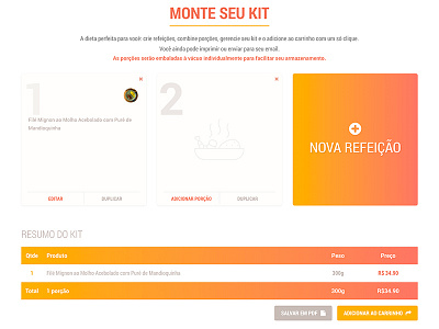 Build your food kit digital e commerce flat food gradient interactive ui ux vuejs web woocommerce