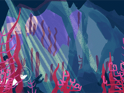 Aquatic gif illustration motion graphic