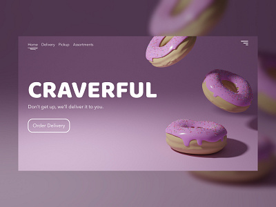 I was hungry... 3d 3d animation bakery blender branding delivery donut donuts figma food food app landingpage landingpagedesign ui ui art uidesign website websitedesign