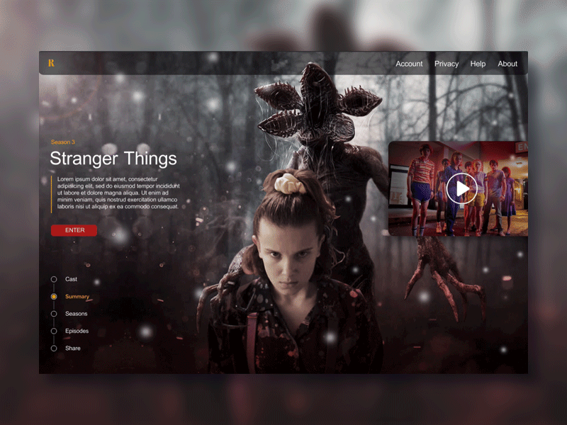 Stranger Things Landing Page Experimenting design landing landing design landing page landing page design landingpage layout movie stranger things ui ui ux ui design ui designer uidesign uiux ux ux ui ux design uxdesign uxui