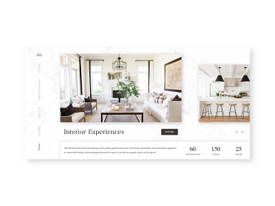 Interior Design architectural design architecture branding carousel design home illustration interior architecture navigation typography ui design ux ux design website