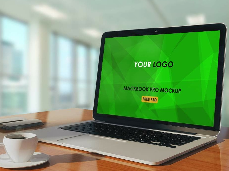 Macbook Pro On Table Mockup Psd Template by PSD Builder on Dribbble