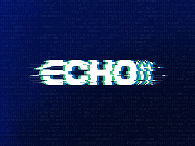 Echo Glitch Logo design echoux logo vector