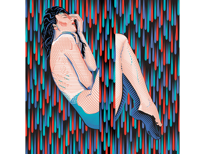 Nude 17 colorful digitalart dream fantasy female fineart illustration mysterious nude vector vectorart