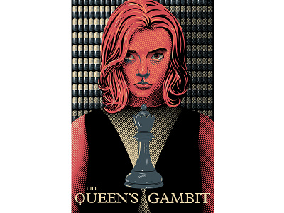 The Queen’s Gambit bethharmon drama fresco netflix scottfrank tvdrama vector