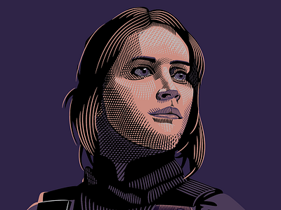 Jyn Erso illustration vector