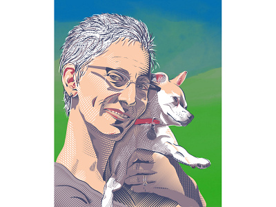 Linda and Tessa adobe draw adobe illustrator dog owners dogs illustration ipad vector