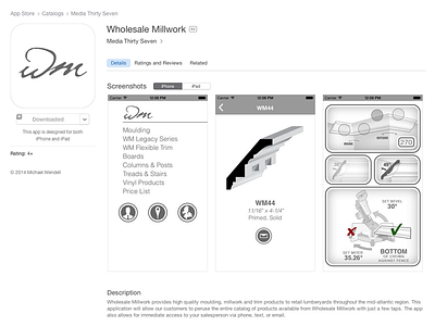 WM Profile App iTunes Store app