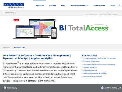 Bi TotalAccess App and Web UI Design