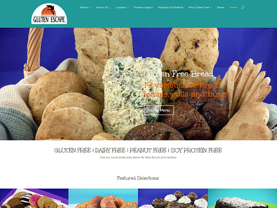 Gluten Escape Website Capture photography website wordpress