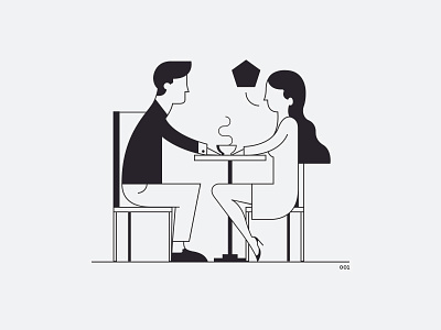 Discovery classy clean flat illustration line minimal simple stylish