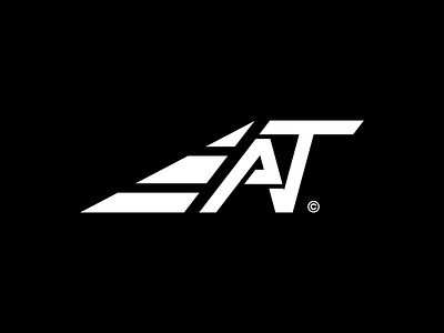 A&T Logo bold brand branding design lettering lettermark logistic logo mark monogram simple symbol transport transportation