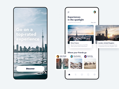 Travel mobile app app cards clean design flat friends ios iphonex mobile modern onboarding product slider splash status travel travel agency travel agent ui ux