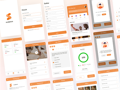 Sculpture App - Android android art clean design course app culture development ebook app education app elearning courses illustration online exam tutorials uiuxdesign user experience user inteface video