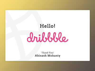 Debut Shot card debut design dribbble first shot welcome