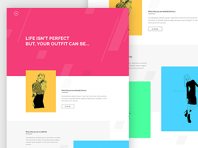 Website Design For a Fashion Brand cart clean color interface minimal parallax ui ux web web design website