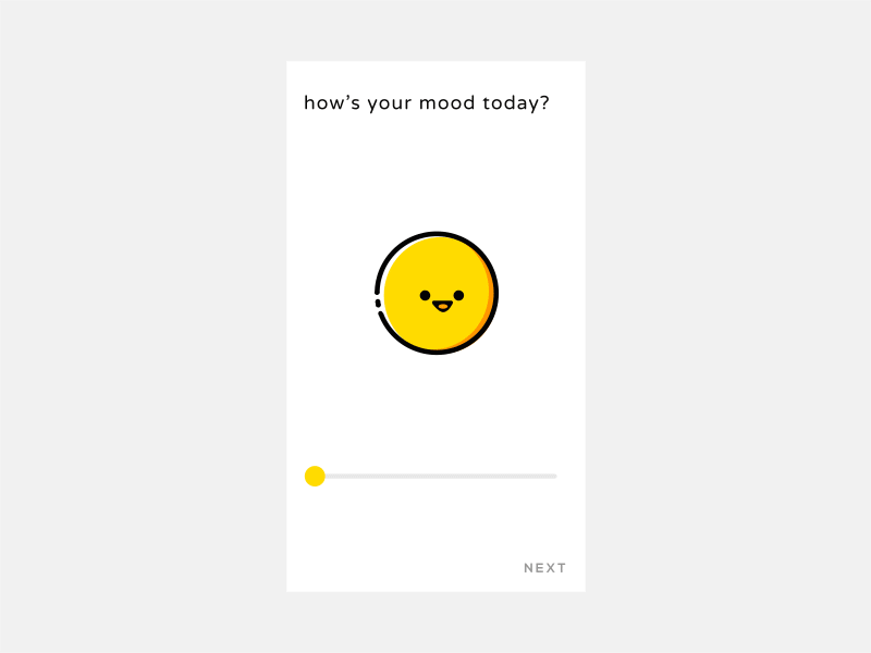 How's Your Mood Today - App Animation animation app emotion flat gif illustration mood mood app moodboard onboarding ux