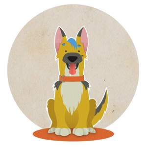 The Good Shepherd character dog illustration vector