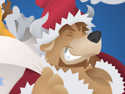 Santabear WIP holiday illustration santa vector