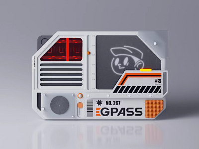 G-pass 3d illustration - personal practice 3d 3d illusration design