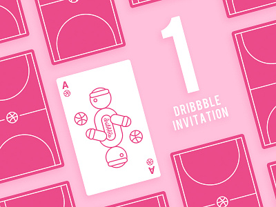 Dribbble Invitation card dribble invitation invite poker ticket