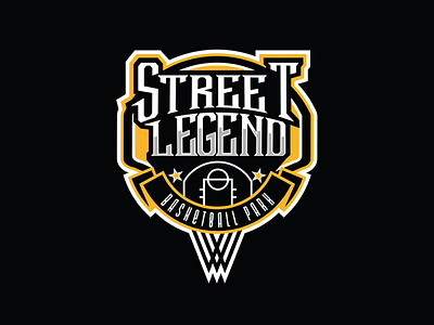 Street legend athletic badge baseball basketball design legends logo player pro professional sports street streetball typography