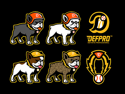 frenchieDOG athletic badge baseball branding character art china logo mascot professional sports team teamlogo typography