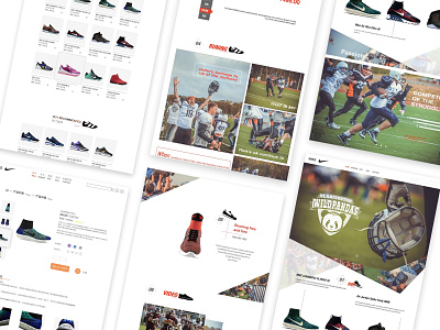 Rugby-themed Nike website web ui 品牌