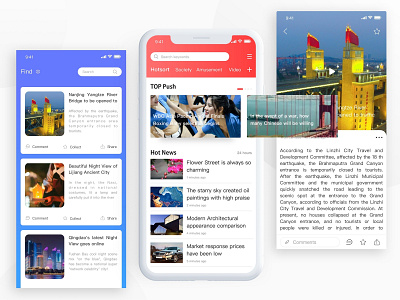 The Design idea of News Information app app ui 设计