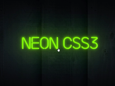 Neon Font + CSS Effect css font html neon neon effect neon font neon sign