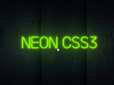Neon Font + CSS Effect
