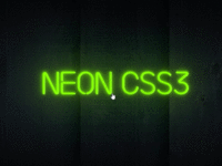 Neon Font + CSS Effect