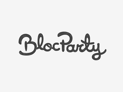 Bloc Party bloc party hand drawn logo
