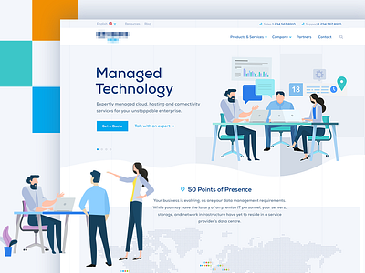 Homepage Shot of Global Technology Firm