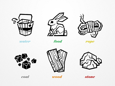 Resource Icons branding design game design iconography