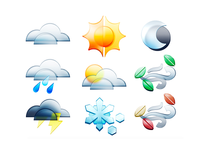 Frosted Weather Icons