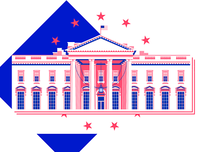 White House design illustration vector