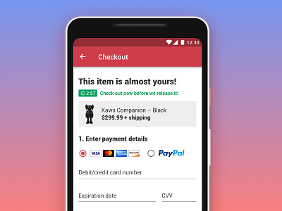 Kaws E-Commerce Checkout – Daily UI 002