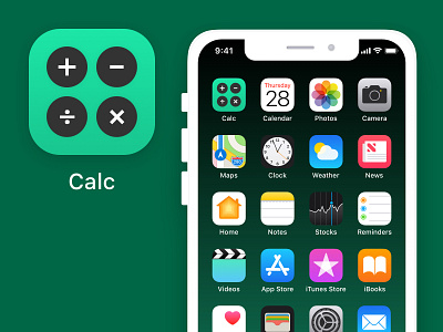 App Icon for Money Green Calculator – Daily UI 005