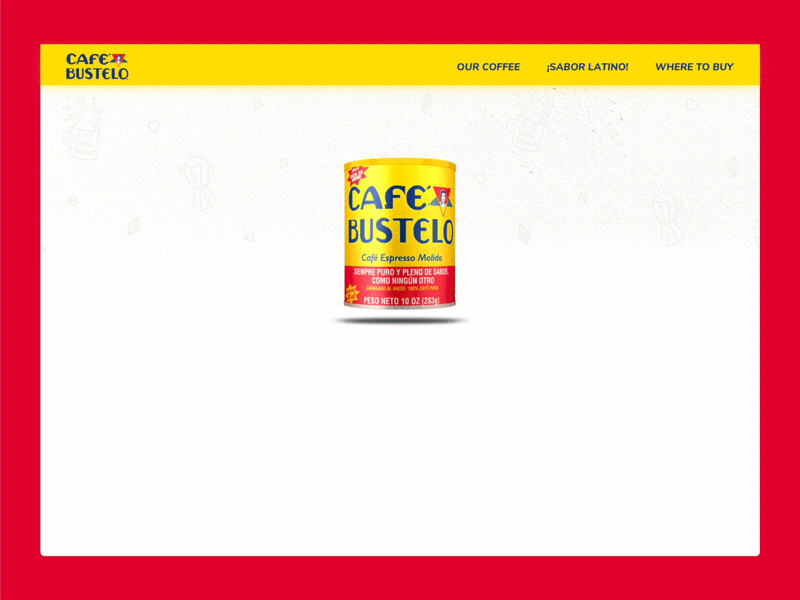 Café Bustelo 404 Page – Daily UI 008 404 animation bustelo café coffee dailyui dailyui008 dailyuichallenge espresso principleapp