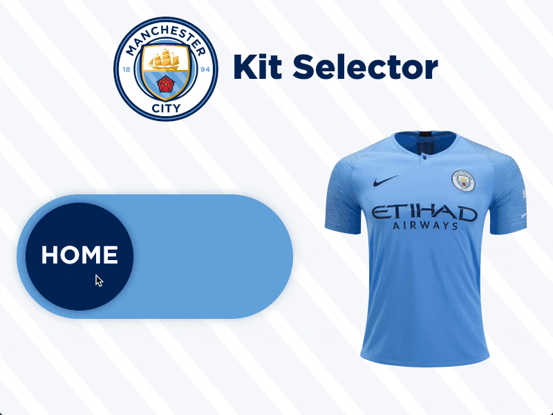 Manchester City Kit Selector – Daily UI 015 On/Off Switch dailyui dailyuichallenge invision invision studio manchester city on off switch switch