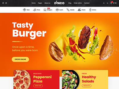 Lunco fast food webdesign