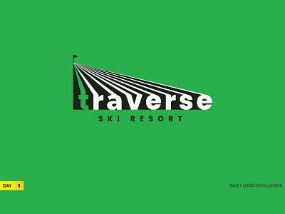 Traverse - A ski resort branding dailylogochallenge frozen gaming ill illustration joy logo mountain ski ski resort traverse trip ui vector