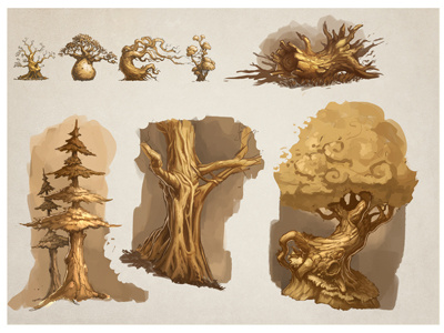 Trees environment gameart props tree concept