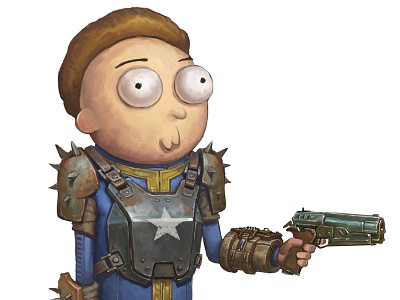 Morty cartoon characterconcept fallout fanart gameart rick and morty scifi