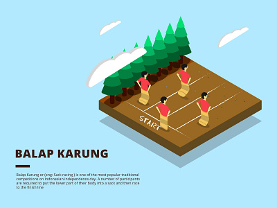 Balap Karung design game illustrasi illustration illustrator independence day indonesia