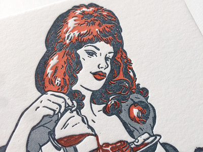 Saucy Pin Up - Greetings from Canada canada canadian cards everlovin press greetings from canada hand lettering illustration lettering letterpress pin up print script
