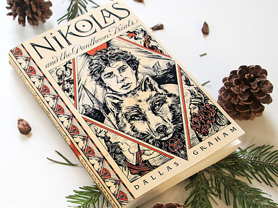 Nikolas and the Pantheon Trials: Book Cover Art book book cover etching illustration ink wolf woodcut